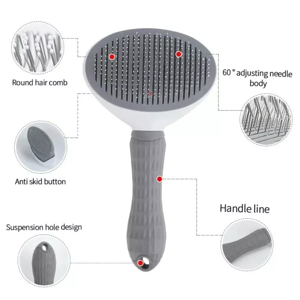 PawLuxe™ SleekGlide Self-Cleaning Brush