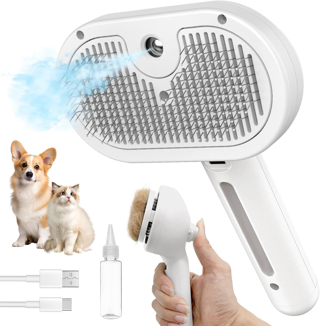 PawLuxe™ HydraMist Self-Cleaning Brush