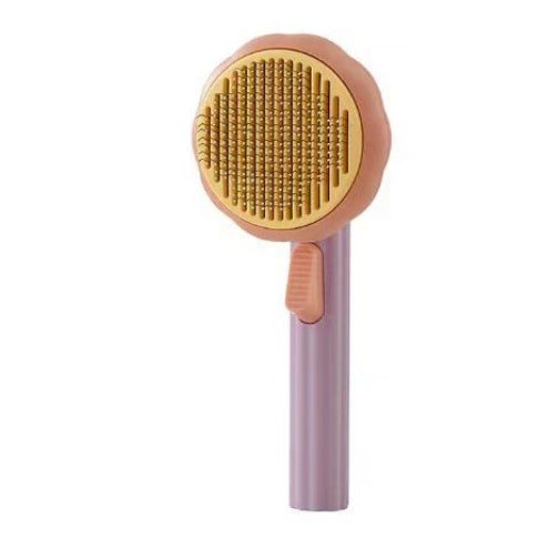 2-in-1 Self-Cleaning Stainless Steel Pet Comb & Grooming Brush